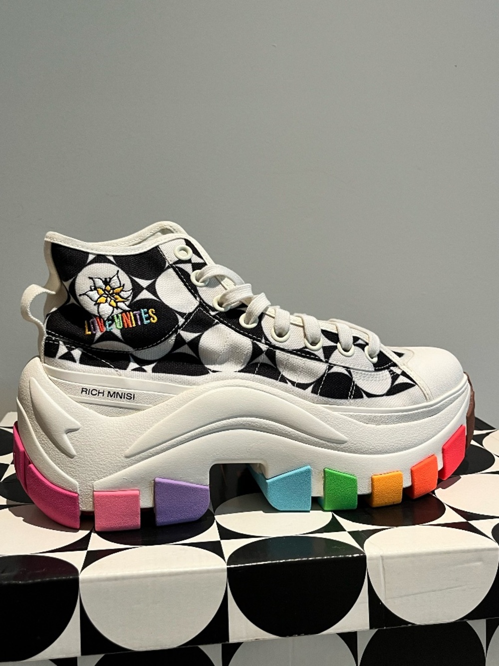 The Rich Mnisi x Adidas Nizza High XY22 'Pride' sneakers